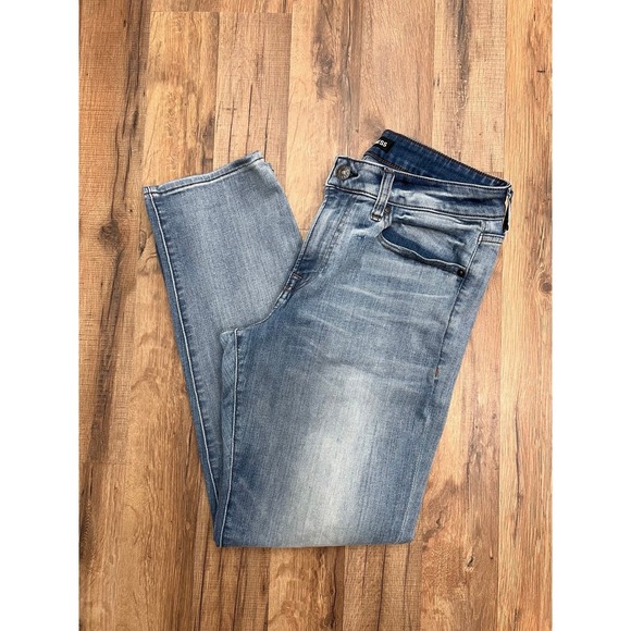 Express Men's Straight Leg Jeans Blue Wash Size 30x30 Classic Fit - Picture 1 of 9